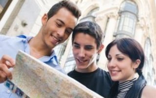 Three friends and a map