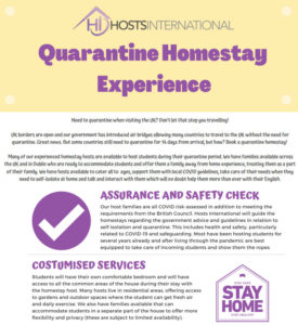 Quarantine Homestay experience with Hosts international