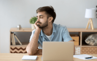 pensive student