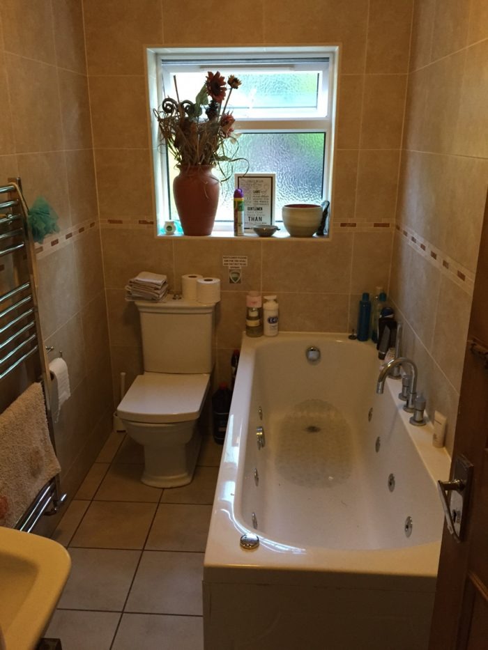 Bathroom with a bath in a home stay accommodation